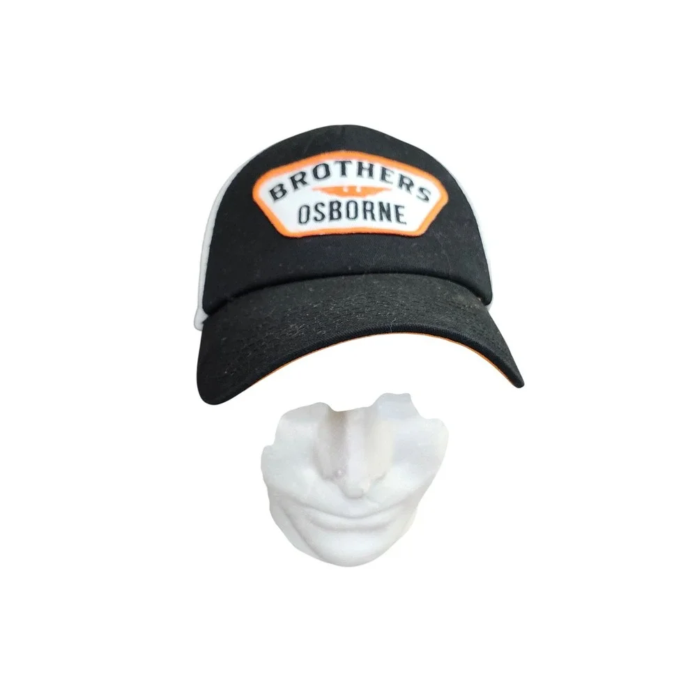Brothers Osborne Trucker Hat Black White Orange Mesh Snapback Tour Merch Cap